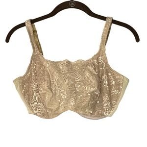 Lunaire Nude Beige Lace front Bra Size 36DD